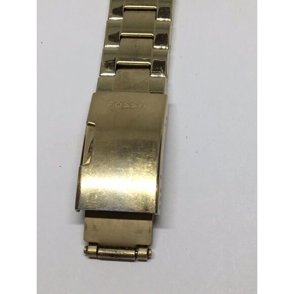 Authentic Fossil Watch Parts Links Case Band 18mm Stainless Steel Gold A673 - Picture 2 of 10